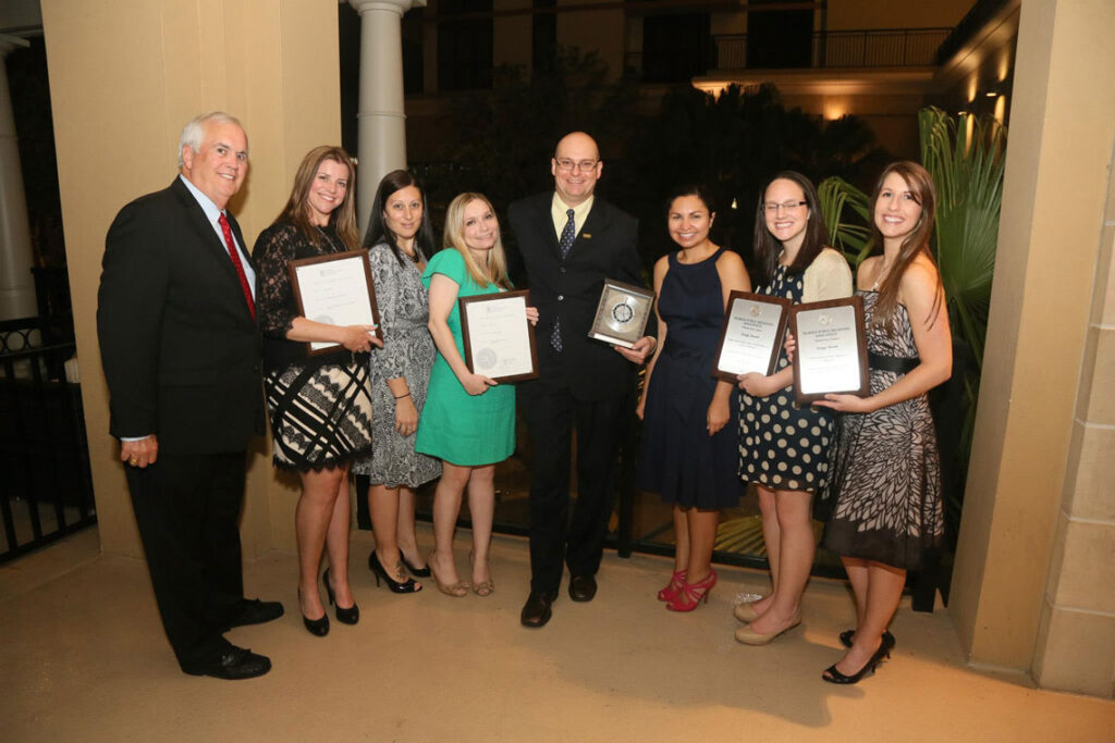 The Curley & Pynn team gathers at the 2013 FPRA Orlando Area Chapter Image Awards gala
