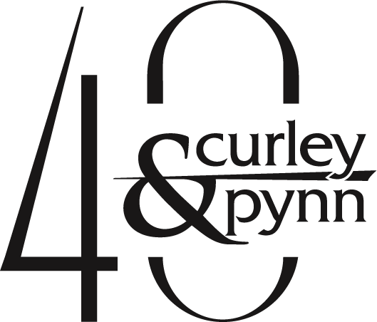 Curley & Pynn 40th Anniversary logo - black