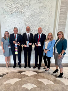 Joe Curley and Roger Pynn celebrate their gift of lifetime membership in FPRA