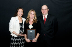 Ashley Pitt and Dan Ward accept an Image Award