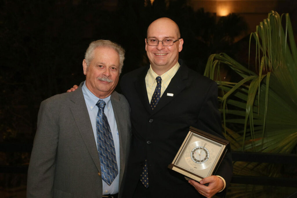 Dan Ward and his father, David, at the 2013 FPRA Orlando Area Chapter Image Awards gala