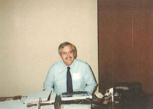 Co-founder Roger Pynn conducts serious business