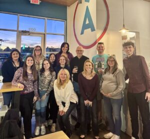 To celebrate 30 years at Curley & Pynn, the team got together after hours at C&P president & owner Dan Ward’s favorite local hot spot, A La Cart Orlando (March 2025).