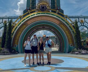 The Universal Orlando Resorts account team poses outside of Epic Universe after supporting a successful launch (spring 2025).